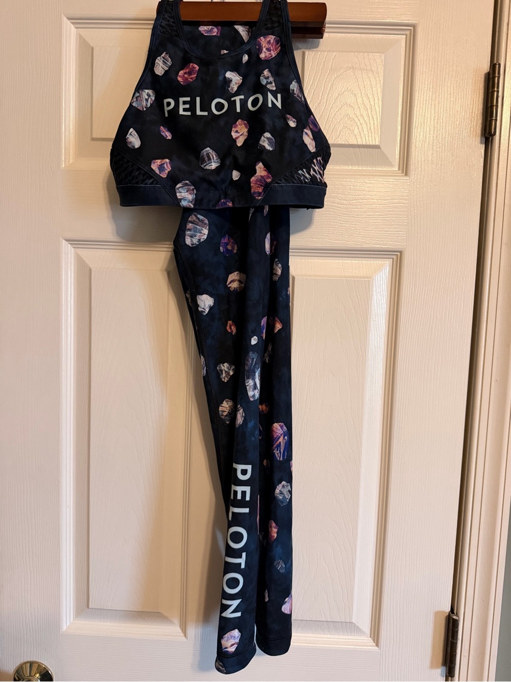 Peloton women’s Navy Leggings with Multicolor Gem Print
